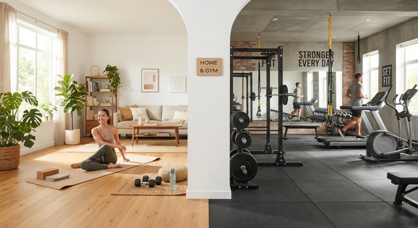 Working Out at Home vs. at a Gym: What Changes and What Doesn't